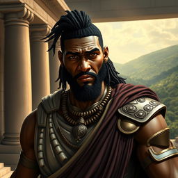 A character inspired by Idris Elba, depicted as an ancient Greek mythology figure