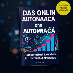 An eye-catching eBook cover for "Vendas Online com Automação: Como Aumentar Lucros Automatizando Processos" featuring innovation and efficiency in the realm of online sales and marketing automation