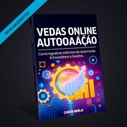 Create an eye-catching eBook cover for 'Vendas Online com Automação: Como Aumentar Lucros Automatizando Processos'