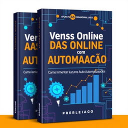 Create an eye-catching eBook cover for 'Vendas Online com Automação: Como Aumentar Lucros Automatizando Processos'