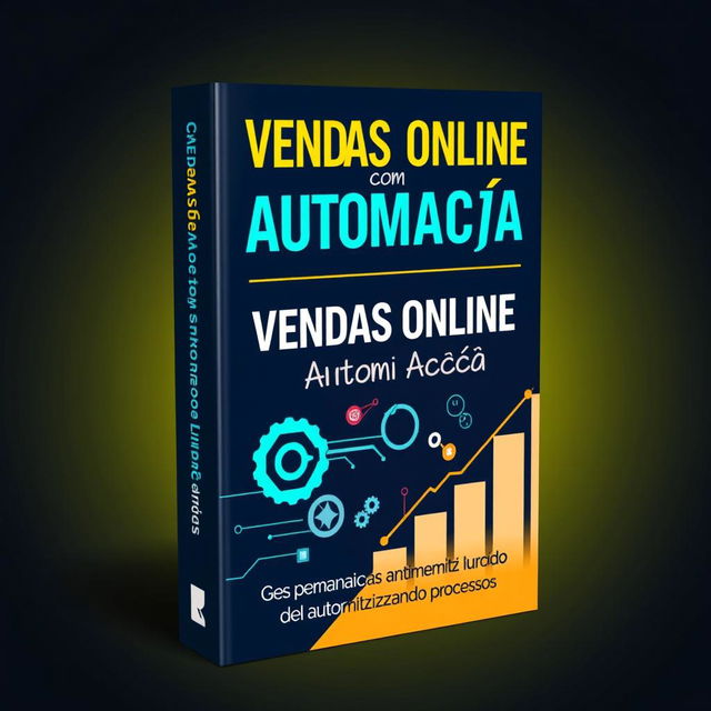 Create an eye-catching eBook cover for 'Vendas Online com Automação: Como Aumentar Lucros Automatizando Processos'