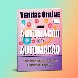 A captivating eBook cover design titled "Vendas Online com Automação: Como Aumentar Lucros Automatizando Processos"