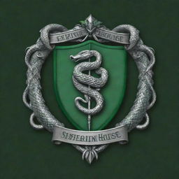 Slytherin House crest from Harry Potter, embellished by the phrase 'Centro Andino de Formación'. Design includes the emerald green and silver colors along with the snake, Slytherin's House symbol.