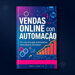 Create an attractive eBook cover for "Vendas Online com Automação: Como Aumentar Lucros Automatizando Processos"