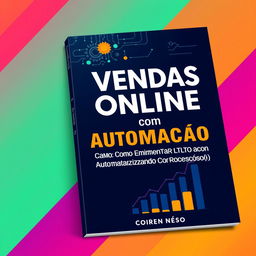 Create an attractive eBook cover for "Vendas Online com Automação: Como Aumentar Lucros Automatizando Processos"