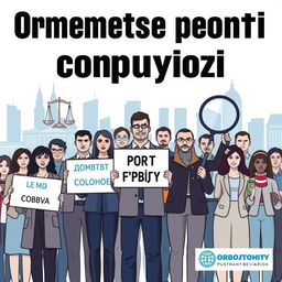 A powerful anti-corruption campaign image with the slogan "Вместе против коррупции" prominently displayed in bold letters