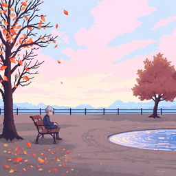 A pastel-colored pixel art album cover that evokes a sense of sadness