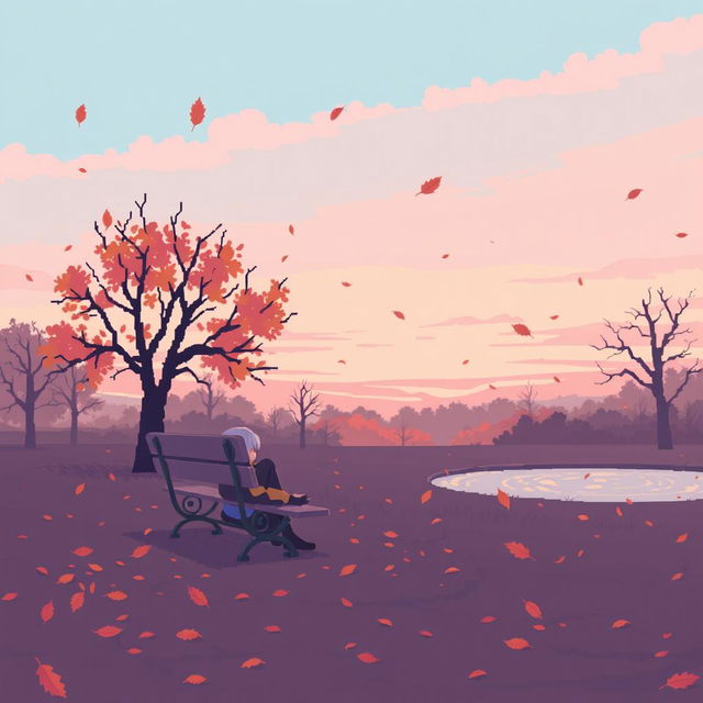 A pastel-colored pixel art album cover that evokes a sense of sadness