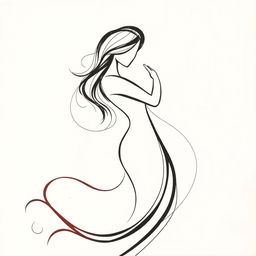 An abstract, suggestive representation of intimacy, focusing on the artistic dance of bodies in close embrace, symbolized through entwined forms and flowing lines that suggest connection and passion without explicit detail