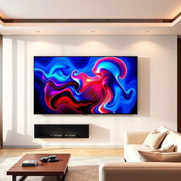 A sleek and elegant portrait of the Hisense 75U9G television, showcased in a modern living room setting