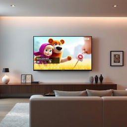 A stylish and modern living room featuring the Hisense 75U9G television prominently on the wall