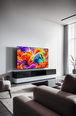 Samsung Q60D TV showcasing its sleek design and vibrant display