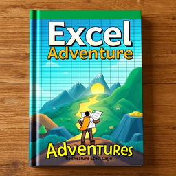 A captivating cover design for a book titled 'Excel Adventures'