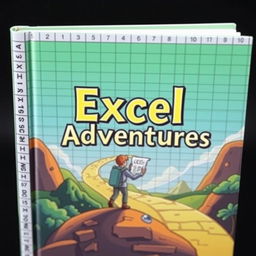 A captivating cover design for a book titled 'Excel Adventures'