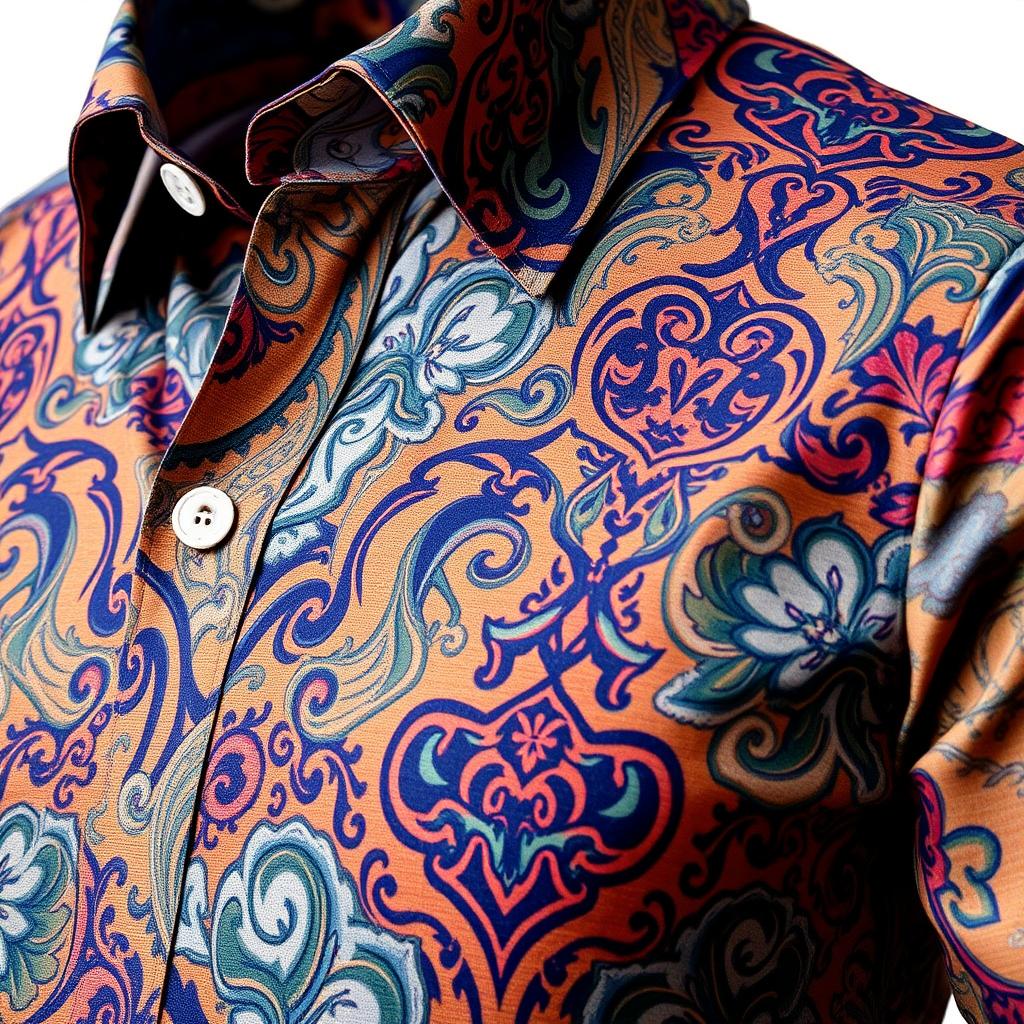 A stylish and modern shirt with intricate patterns