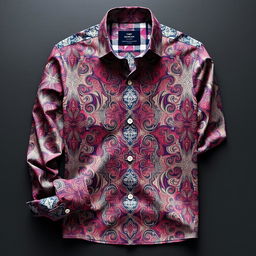 A stylish and modern shirt with intricate patterns