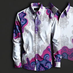 A stylish and modern shirt with intricate patterns