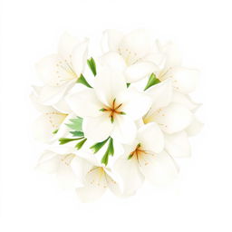 Create a delicate watercolor drawing of white flowers