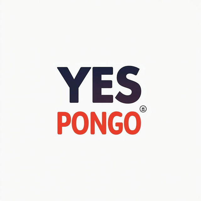 Create a logo for an online store with the text "YES PONGO," featuring vibrant colors and a line drawing of a smile