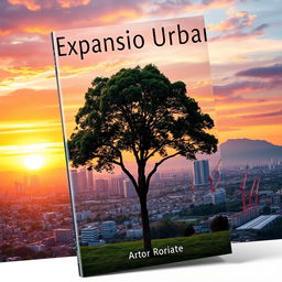 A captivating book cover depicting urban expansion