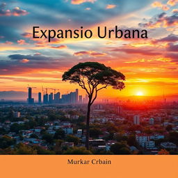 A captivating book cover depicting urban expansion