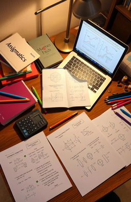 Mathematics assignment setup with various essential elements to complete the task effectively