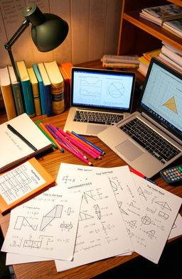 Mathematics assignment setup with various essential elements to complete the task effectively