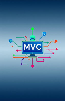 An abstract, eye-catching visual representation of the MVC (Model-View-Controller) design framework