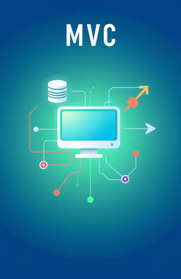 An abstract, eye-catching visual representation of the MVC (Model-View-Controller) design framework