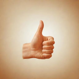 An image of a thumbs up gesture with a radiant, warm glow, implying a positive review or satisfaction. Set against a soft, pleasant background.