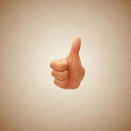 An image of a thumbs up gesture with a radiant, warm glow, implying a positive review or satisfaction. Set against a soft, pleasant background.