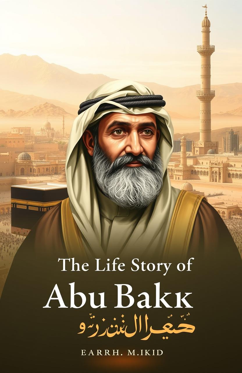 Cover design for the book titled "The Life Story of Abu Bakr as-Siddiq: The Fourth Caliph"