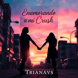 A captivating book cover for "Enamorando a mi Crush" by Trianavs