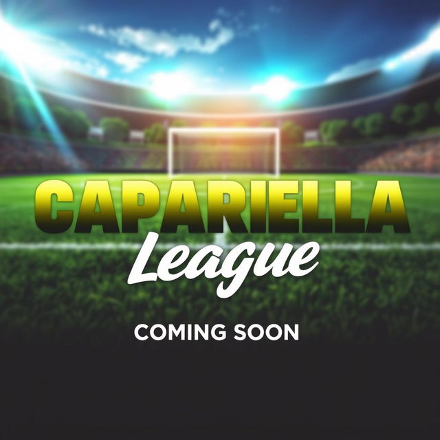 A visually engaging poster with the words 'Caparrella League' boldly displayed in the foreground