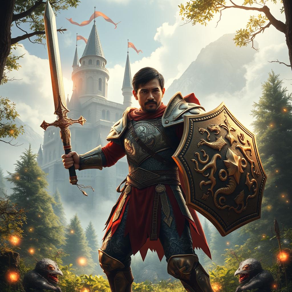 Manny Pacquiao transformed into a legendary warrior in a fantasy realm