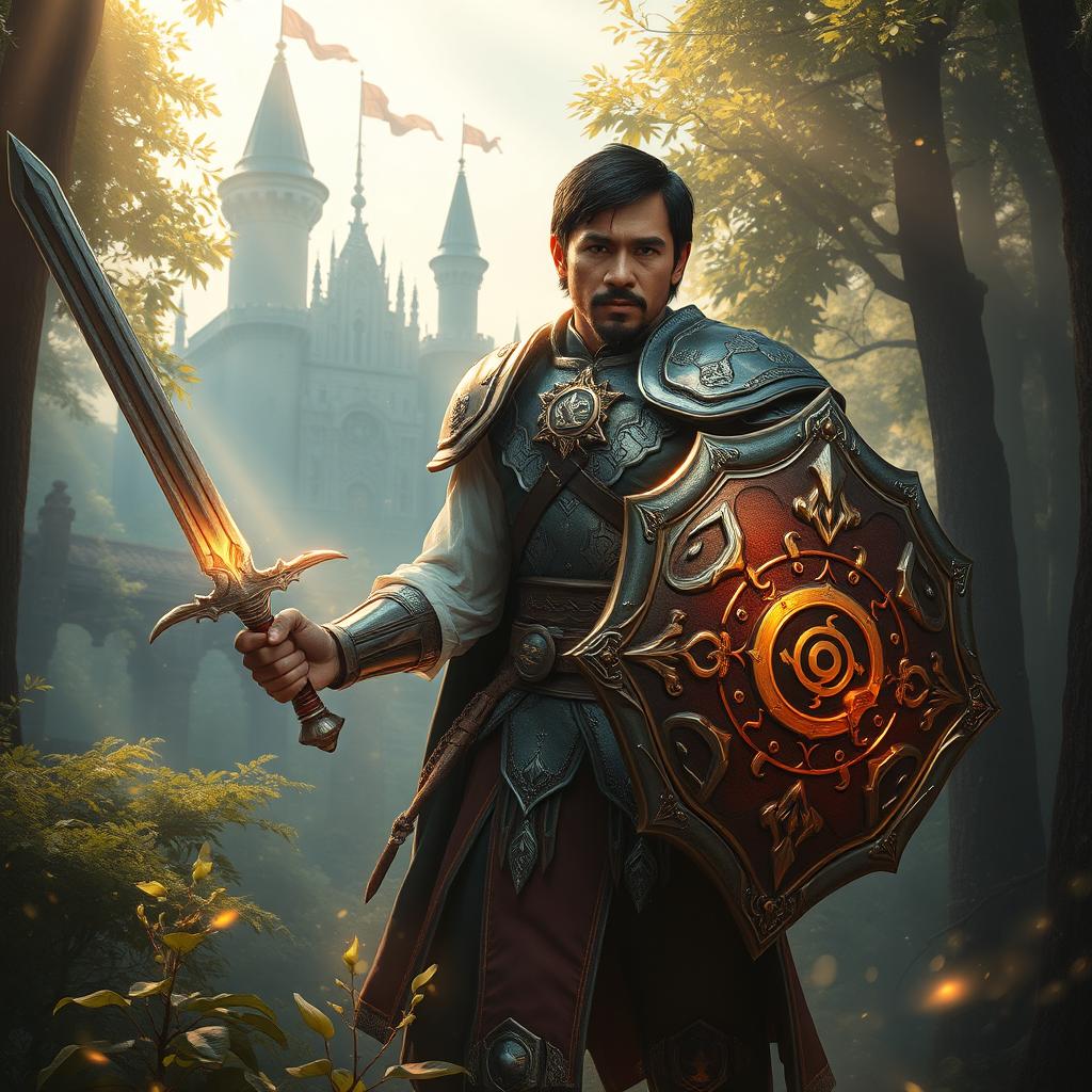 Manny Pacquiao transformed into a legendary warrior in a fantasy realm