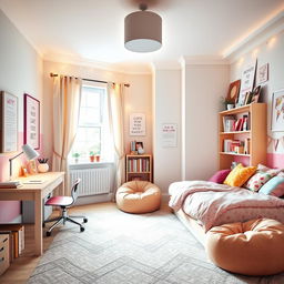 A teenager's bedroom designed for a 13-year-old girl living in England