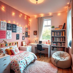 A teenager's bedroom designed for a 13-year-old girl living in England