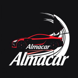 A modern and eye-catching t-shirt design for a car rental company named “Almacar”
