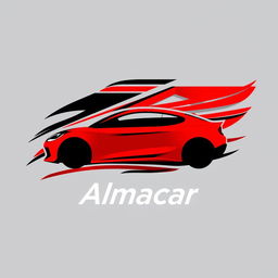 A modern and eye-catching t-shirt design for a car rental company named “Almacar”