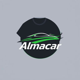 A modern and eye-catching t-shirt design for a car rental company named “Almacar”