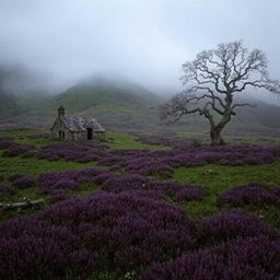 A suspenseful murder mystery scene set in the haunting Yorkshire Moors