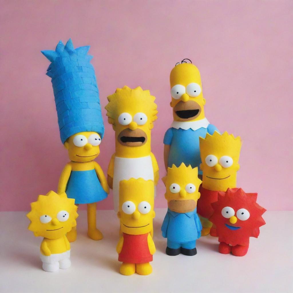 Craft unique piñatas, cute drawings, foam crafts (fofuchas), and painted artworks inspired by The Simpsons characters