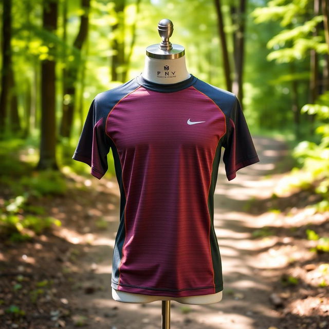 A high-quality, comfortable trail running shirt, featuring moisture-wicking fabric, seamless design to prevent chafing, and a stylish modern look