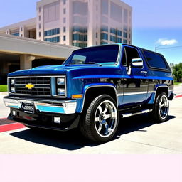 1990 Chevrolet Blazer with a custom bodykit and BBS wheels, showcasing a sports-inspired design