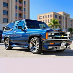 1990 Chevrolet Blazer with a custom bodykit and BBS wheels, showcasing a sports-inspired design