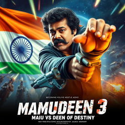 Action movie poster for "Mamudeen 3: Mamu vs Deen of Destiny"