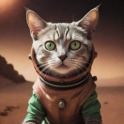 Image of a fantastical Martian cat