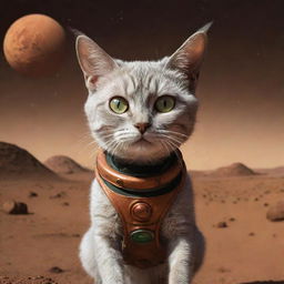 Image of a fantastical Martian cat