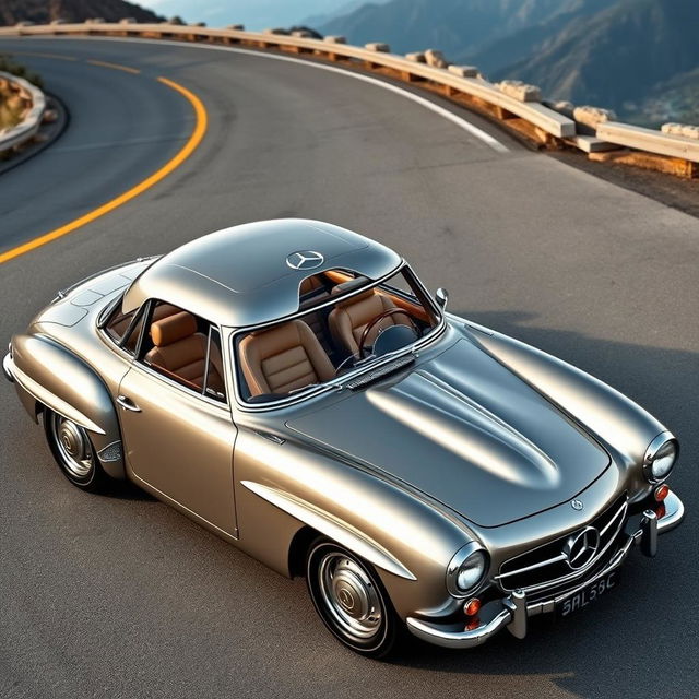 A stunning Mercedes resto-mod, combining classic elegance and modern touches